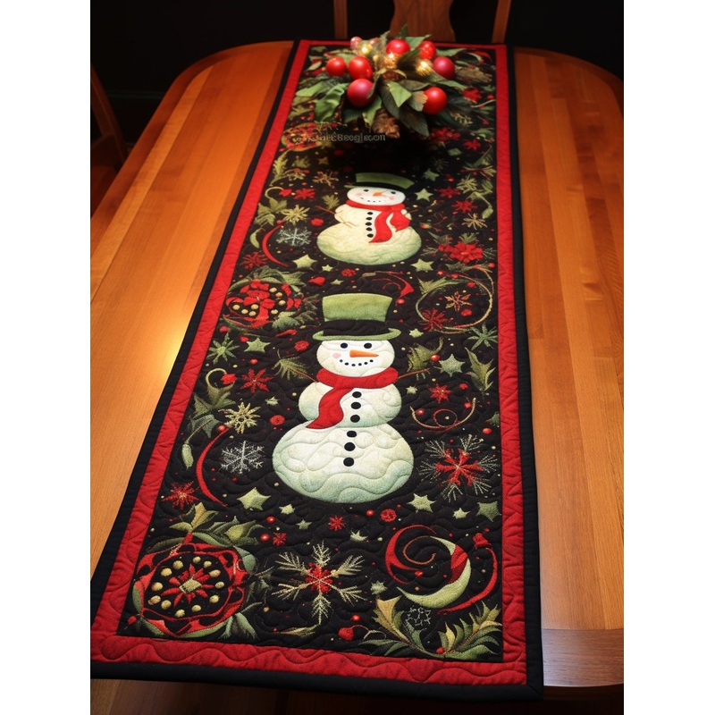 Snowman TAI29112310 Quilted Table Runner