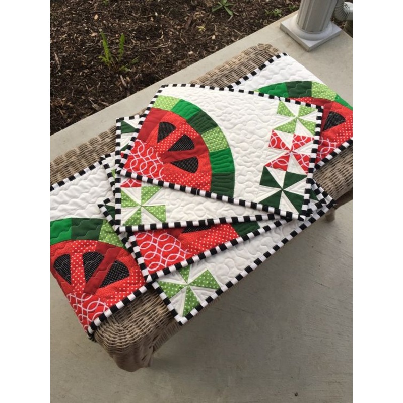 Watermelon CLA21112375 Quilted Placemats