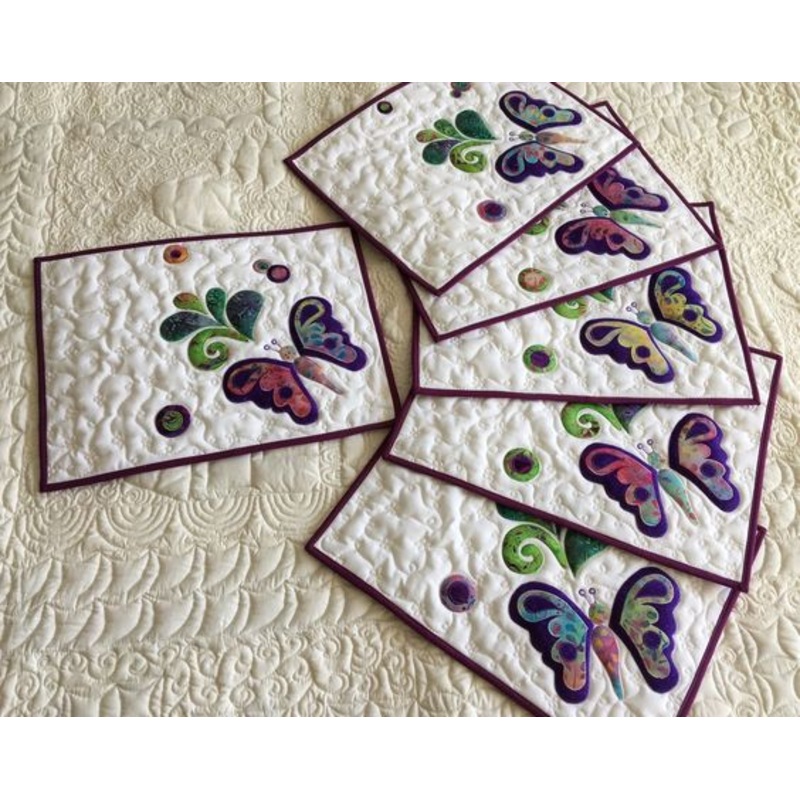 Butterfly CLA04122347 Quilted Placemats