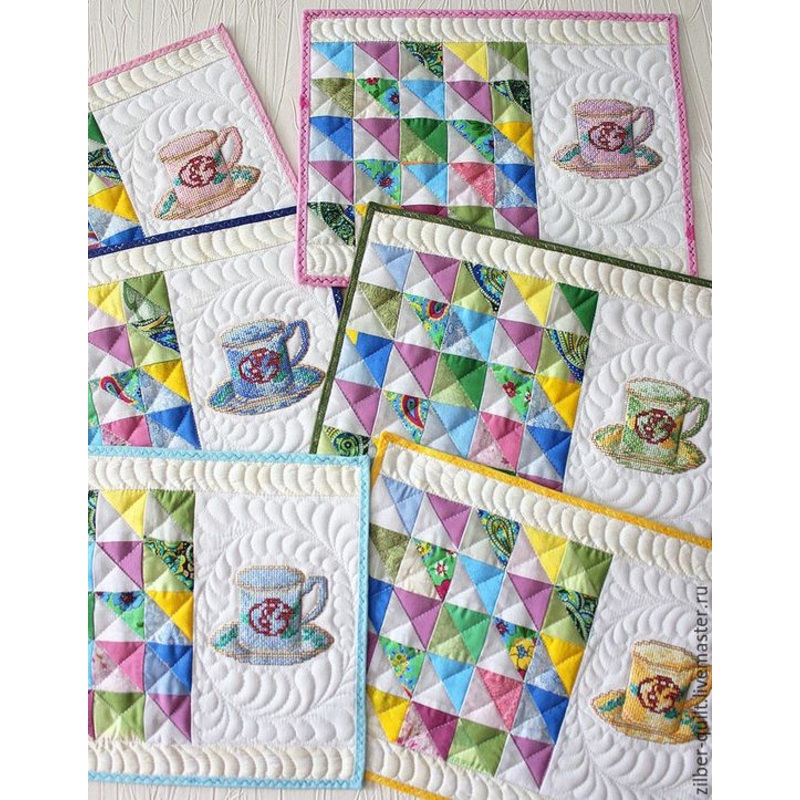 Cup Of Tea CLA04122359 Quilted Placemats