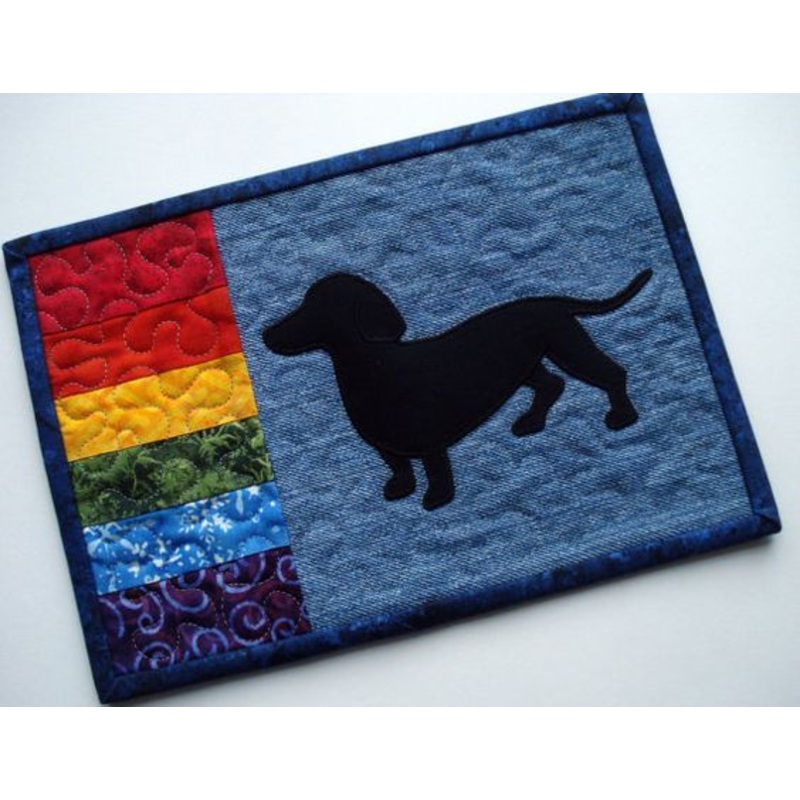 Dachshund CLA04122344 Quilted Placemats