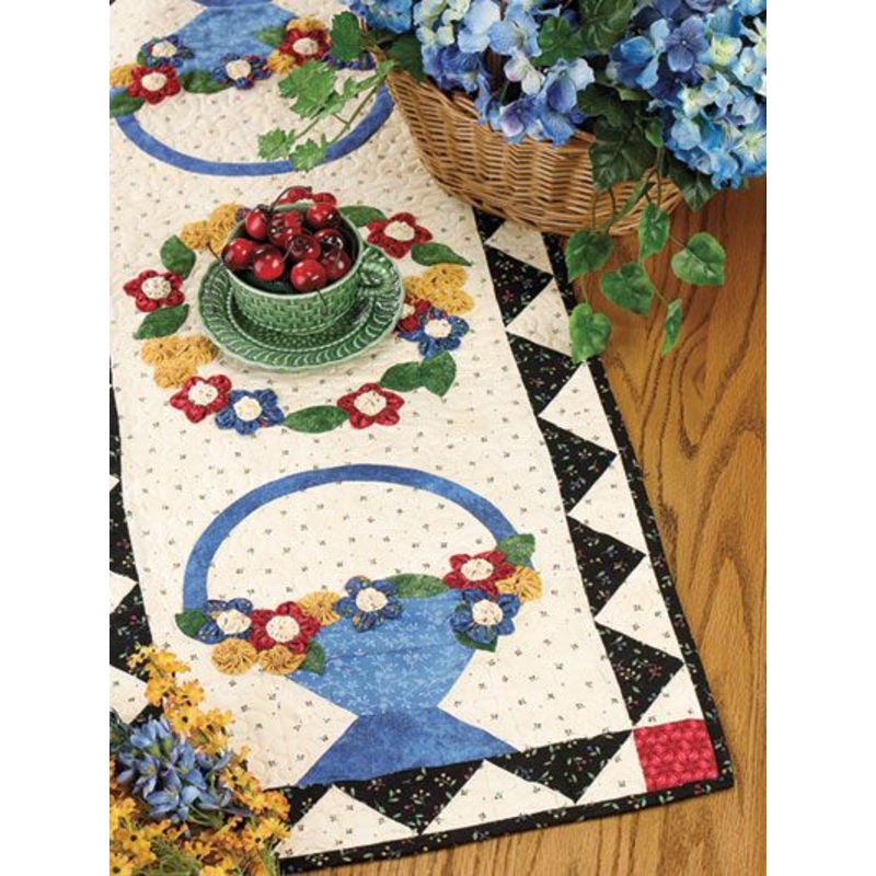 Flower Basket CLA04122310 Quilted Table Runner