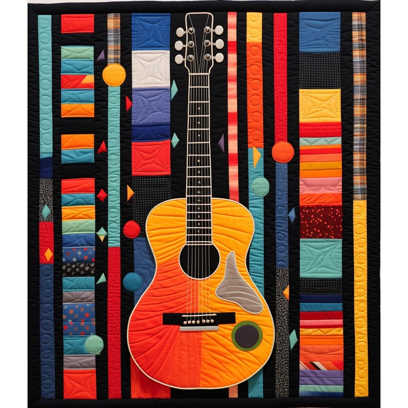 Guitar TAI07122303 Quilt Blanket