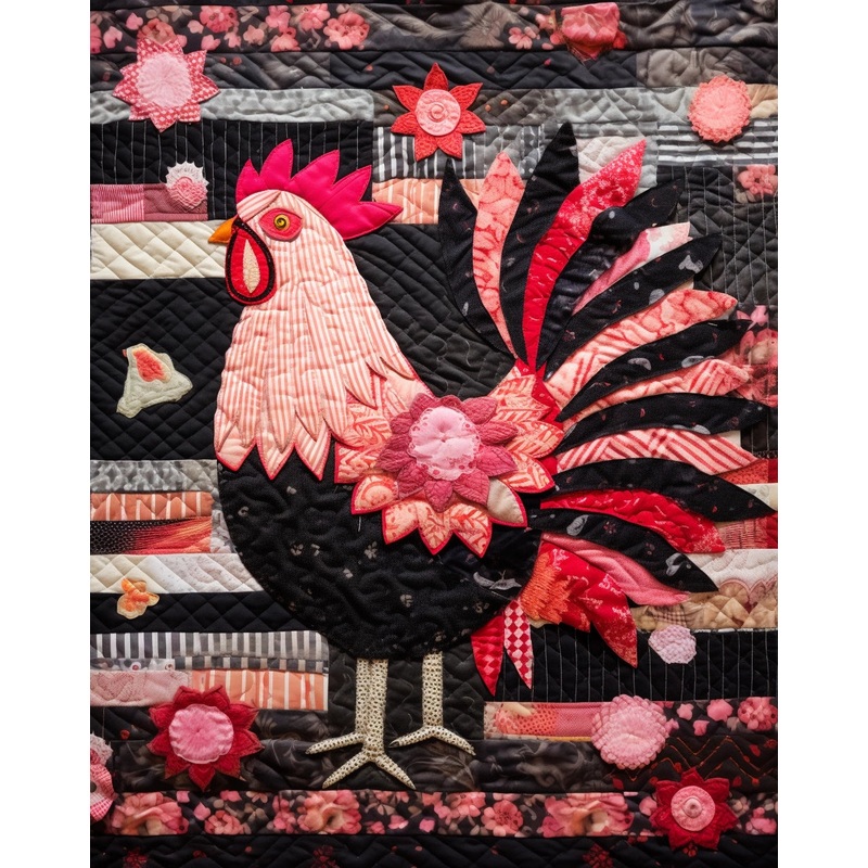 Rooster TAI07122310 Quilt Blanket