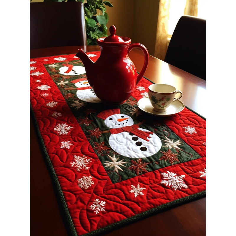 Snowman CLA04122331 Quilted Table Runner