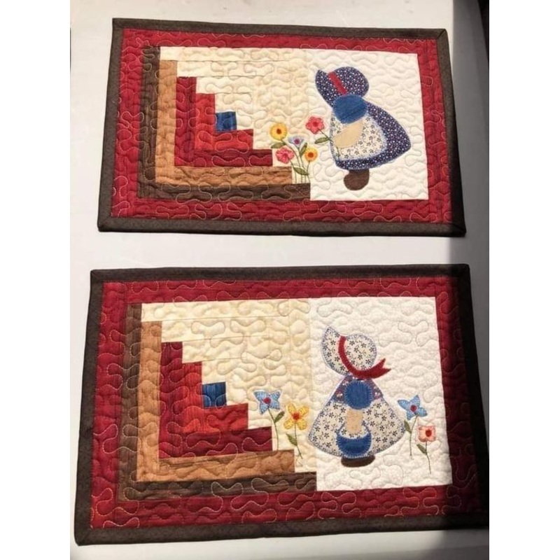 Sunbonnet Sue CLA04122337 Quilted Placemats