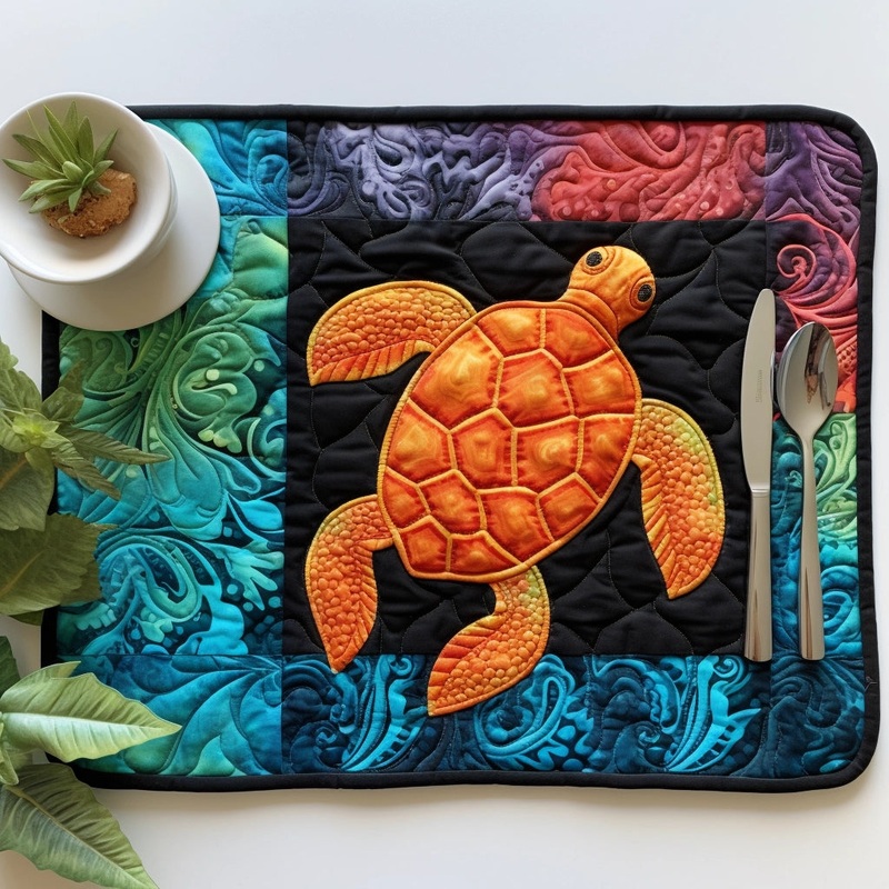 Turtle TAI04122340 Quilted Placemats