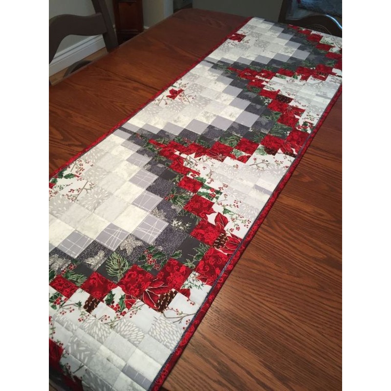 Flower Bargello CLA08122310 Quilted Table Runner