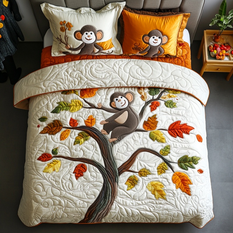 Monkey DAI150125213 Quilt Bedding Set