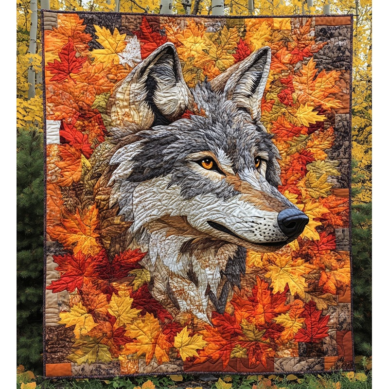 Autumn Wolf DAI150125007 Quilt Blanket