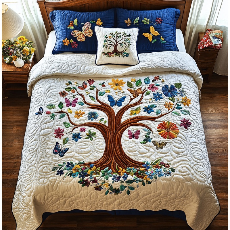 Butterfly Tree Of Life DAI150125251 Quilt Bedding Set