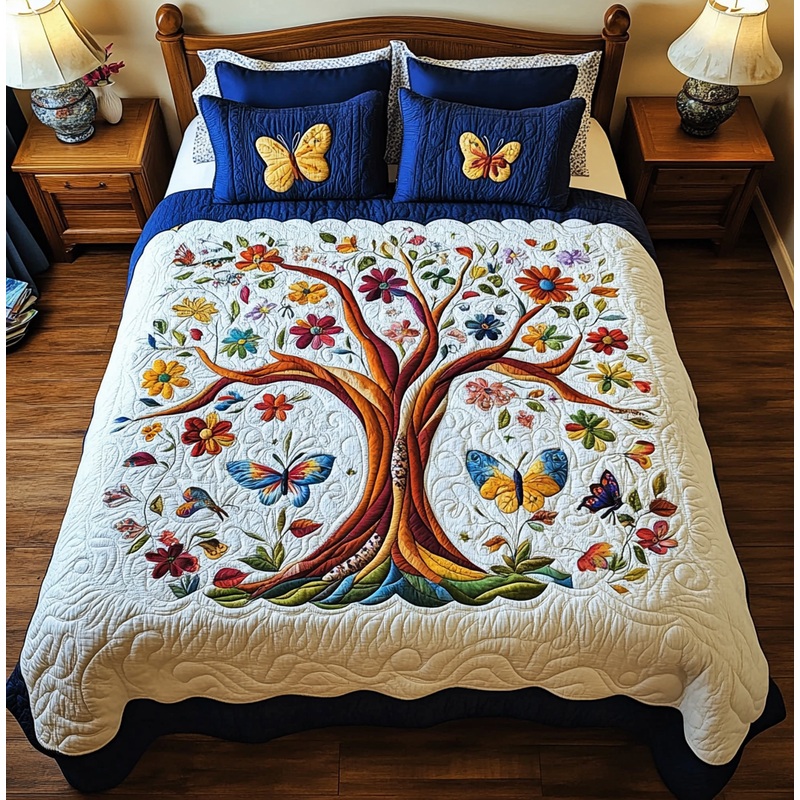 Butterfly Tree Of Life DAI150125252 Quilt Bedding Set