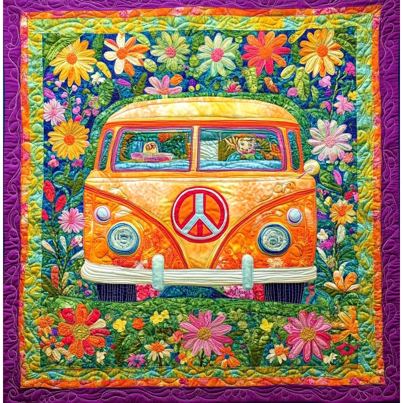 Camping Caravan DAI190225028 Quilt Blanket