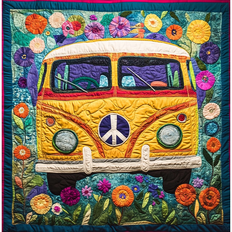 Camping Caravan DAI190225029 Quilt Blanket