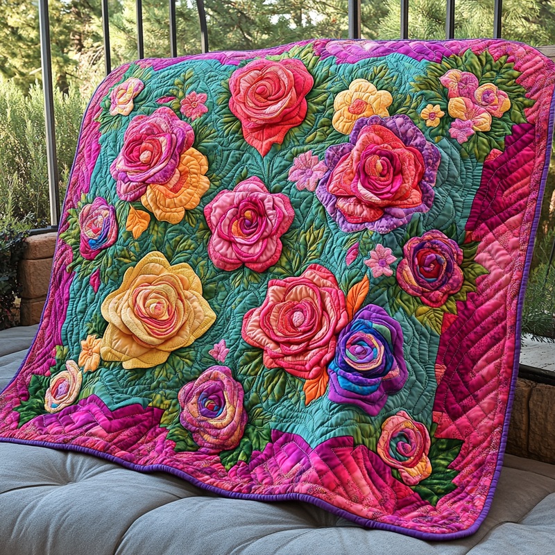 Rose Flower DAI190225082 Quilt Blanket