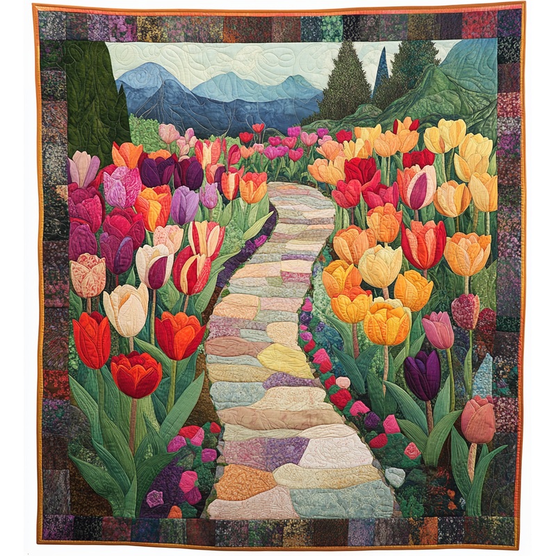 Tulip Garden DAI190225075 Quilt Blanket