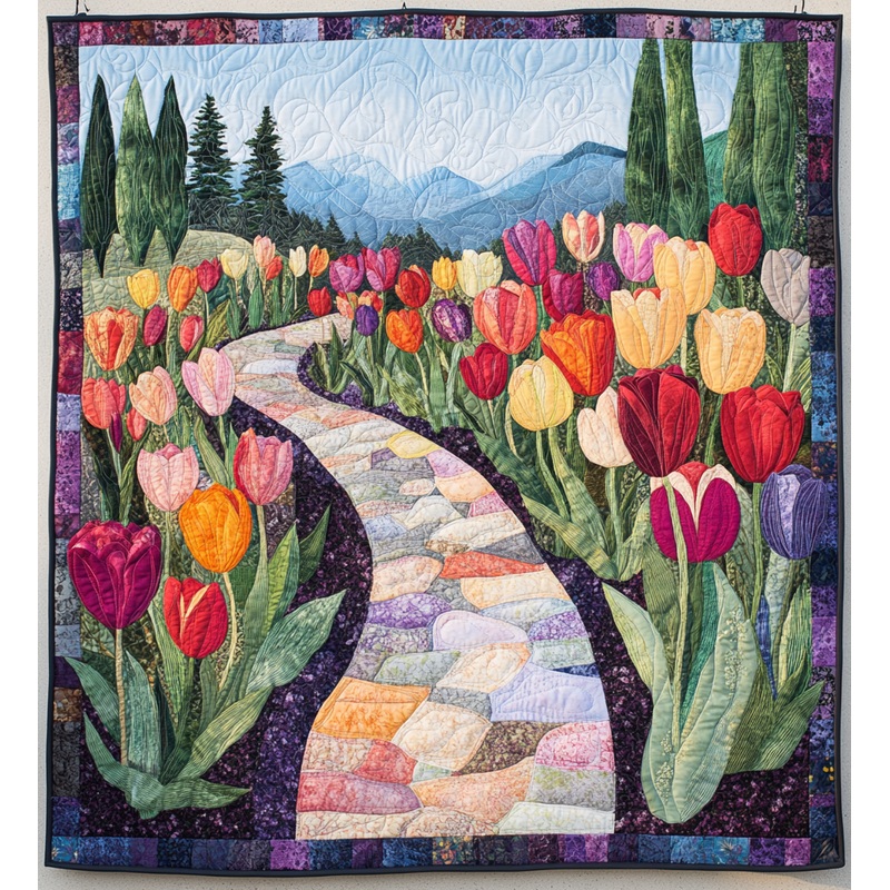 Tulip Garden DAI190225076 Quilt Blanket