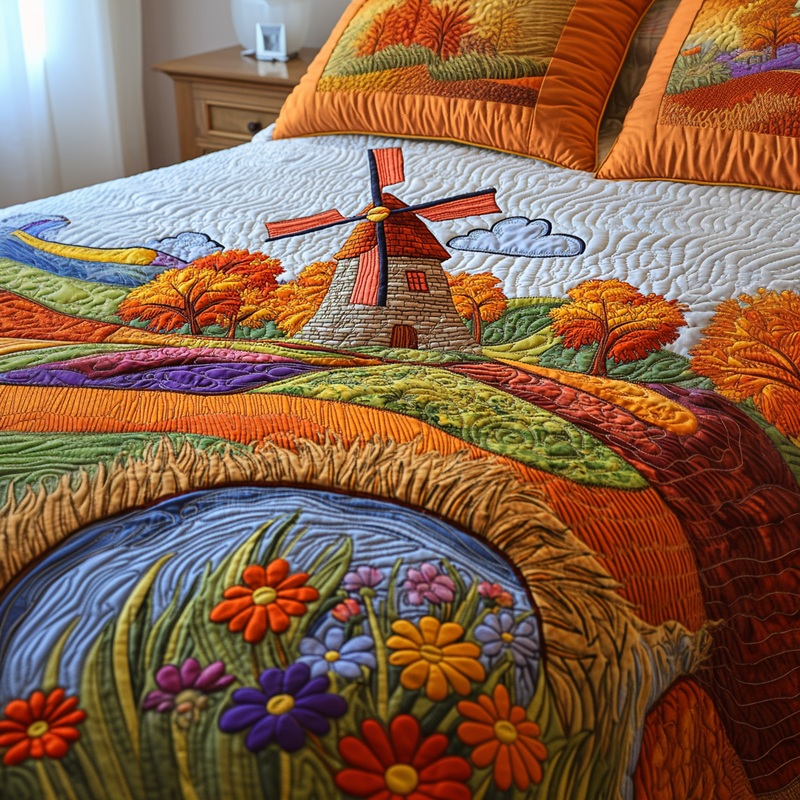 Windmill Field DAI150125289 Quilt Bedding Set
