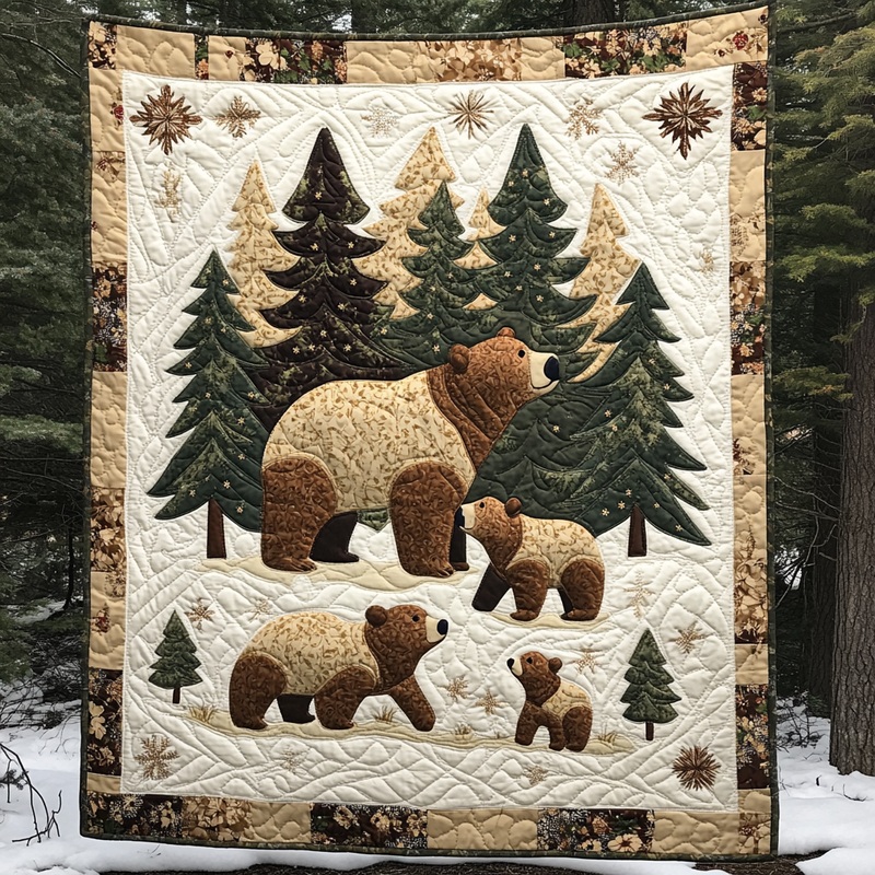 Woodland Bear DAI190225040 Quilt Blanket