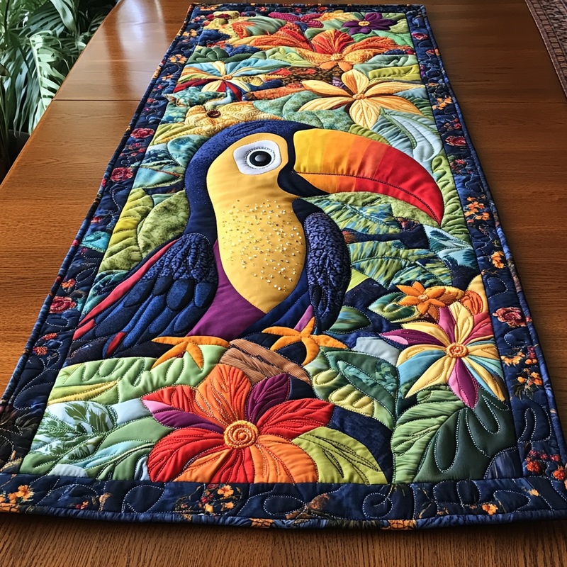 Toucan DAI190225249 Quilted Table Runner